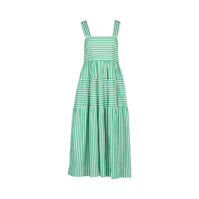 Vassalli Sleeveless Tiered Dress With Wide Straps image number 2